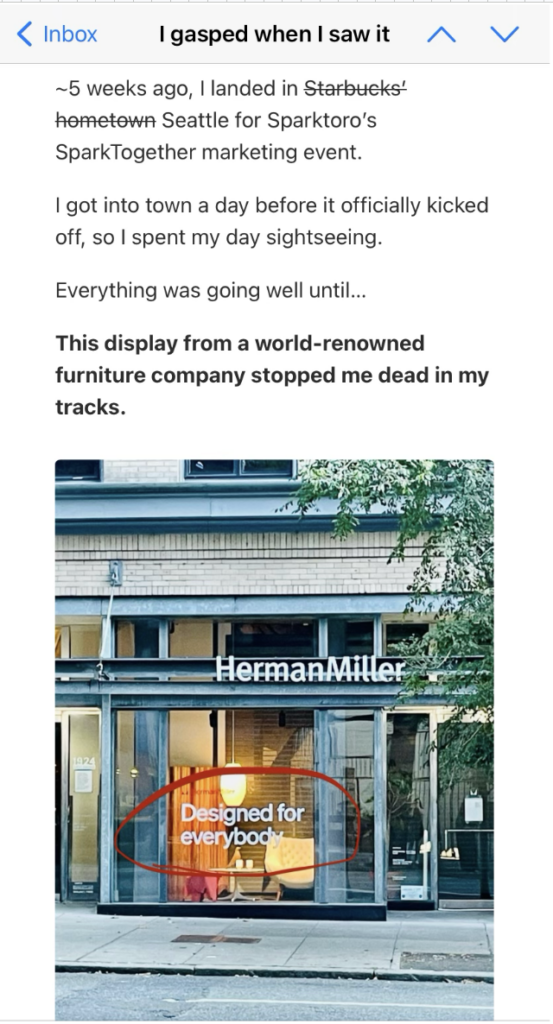 Sales email snippet from the PAINKILLER launch